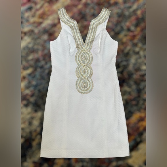 NEW Lilly Pulitzer Valli Shift Dress in Resort White Women’s 0 Resortwear - Picture 4 of 13